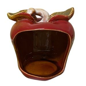 Vintage Ceramic Red Apple Dish Sponge Holder Unbranded Farmhouse Cottage Kitchen